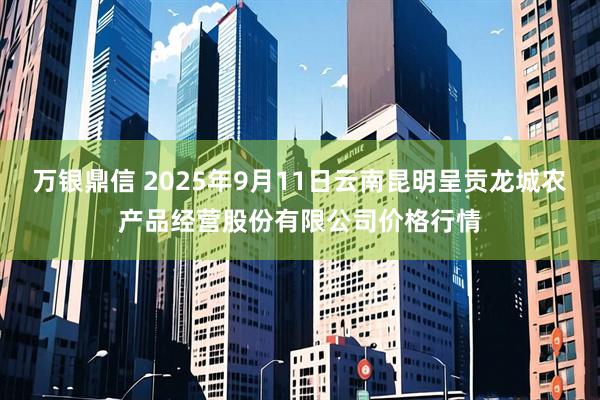 万银鼎信 2025年9月11日云南昆明呈贡龙城农产品经营股份有限公司价格行情
