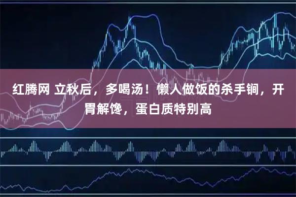 红腾网 立秋后，多喝汤！懒人做饭的杀手锏，开胃解馋，蛋白质特别高