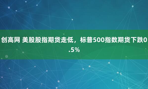 创高网 美股股指期货走低，标普500指数期货下跌0.5%