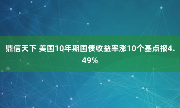 鼎信天下 美国10年期国债收益率涨10个基点报4.49%