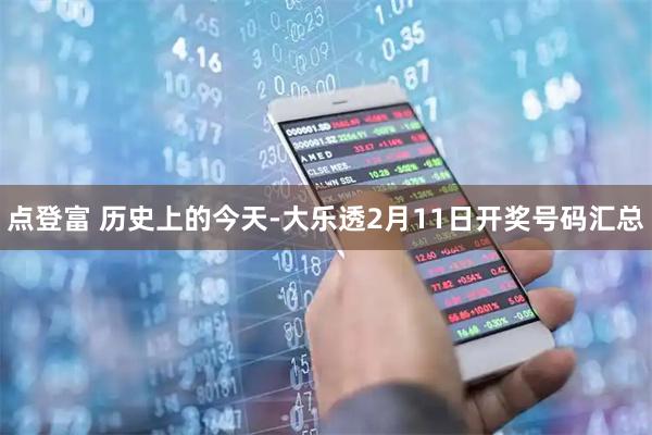 点登富 历史上的今天-大乐透2月11日开奖号码汇总