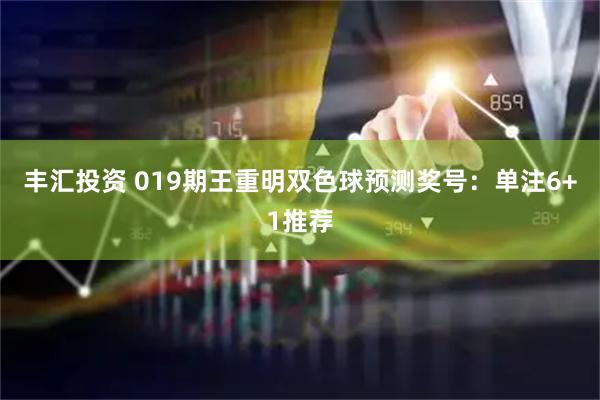 丰汇投资 019期王重明双色球预测奖号：单注6+1推荐