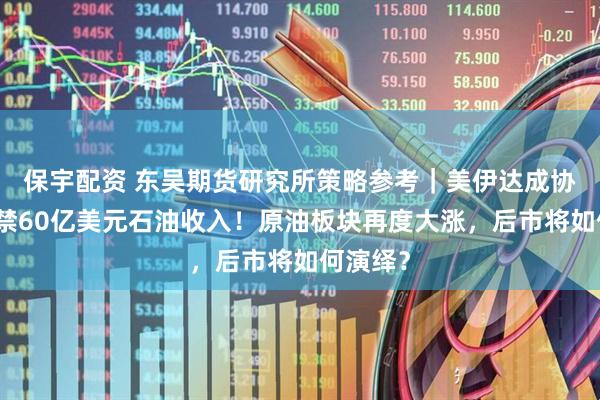 保宇配资 东吴期货研究所策略参考｜美伊达成协议：解禁60亿美元石油收入！原油板块再度大涨，后市将如何演绎？